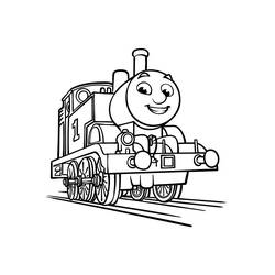 Coloriage Train / Locomotive (Transport) #180621 à imprimer et colorier