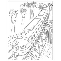 Page de coloriage Train / Locomotive (Transport) #180636, gratuite à imprimer