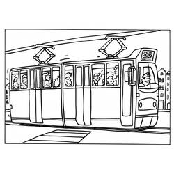 Dessin à colorier: Tramway (Transport) #145407 - Coloriages à imprimer