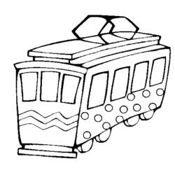 Dessin à colorier: Tramway (Transport) #145409 - Coloriages à imprimer