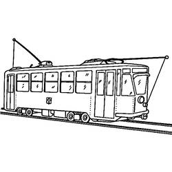 Dessin à colorier: Tramway (Transport) #145410 - Coloriages à imprimer
