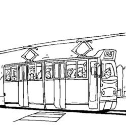 Dessin à colorier: Tramway (Transport) #145413 - Coloriages à imprimer