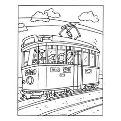 Dessin à colorier: Tramway (Transport) #145592 - Coloriages à imprimer