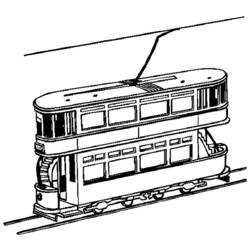 Dessin à colorier: Tramway (Transport) #145598 - Coloriages à imprimer