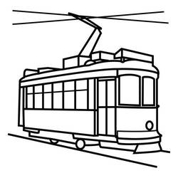 Dessin à colorier: Tramway (Transport) #145802 - Coloriages à imprimer
