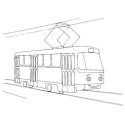 Dessin à colorier: Tramway (Transport) #210539 - Coloriages à Imprimer Gratuits