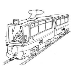 Dessin à colorier: Tramway (Transport) #210546 - Coloriages à Imprimer Gratuits