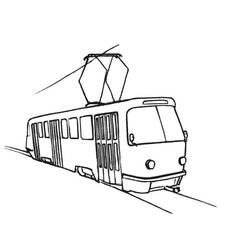 Dessin à colorier: Tramway (Transport) #210547 - Coloriages à Imprimer Gratuits
