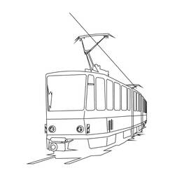 Dessin à colorier: Tramway (Transport) #210551 - Coloriages à Imprimer Gratuits