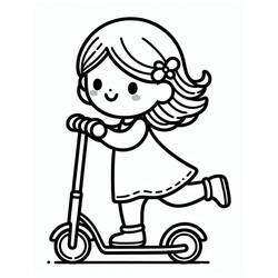 Coloriage Trottinette (Transport) #215221 à imprimer et colorier