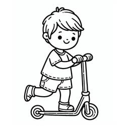 Coloriage Trottinette (Transport) #215223 à imprimer et colorier
