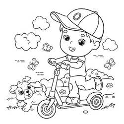 Coloriage Trottinette (Transport) #215232 à imprimer et colorier