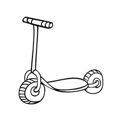 Coloriage Trottinette (Transport) #215249 à imprimer et colorier