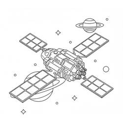 Vaisseau Spatial - Coloriages gratuits à imprimer