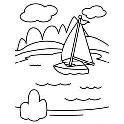 Coloriage Voilier (Transport) #205054 à imprimer et colorier