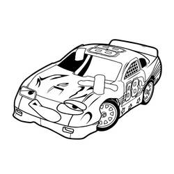 Coloriage Voiture de course (Transport) #183249 à imprimer et colorier