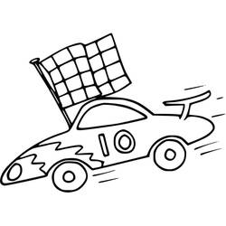 Coloriage Voiture de course (Transport) #183258 à imprimer et colorier