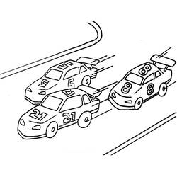 Coloriage Voiture de course (Transport) #183261 à imprimer et colorier