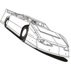 Coloriage Voiture de course (Transport) #183273 à imprimer et colorier