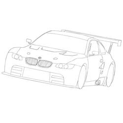 Coloriage Voiture de course (Transport) #183274 à imprimer et colorier