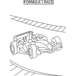 Coloriage Voiture de course (Transport) #183276 à imprimer et colorier