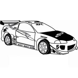 Coloriage Voiture de course (Transport) #183279 à imprimer et colorier