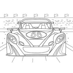 Coloriage Voiture de course (Transport) #183292 à imprimer et colorier