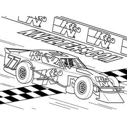 Dessin à colorier: Voiture de course (Transport) #215257 - Coloriages à Imprimer Gratuits