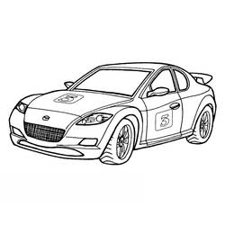 Coloriage Voiture de course (Transport) #215260 à imprimer et colorier