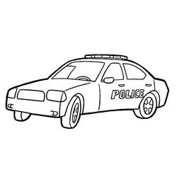 Dessin à colorier: Voiture de police (Transport) #142942 - Coloriages à Imprimer Gratuits