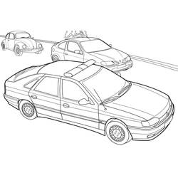 Dessin à colorier: Voiture de police (Transport) #198516 - Coloriages à Imprimer Gratuits