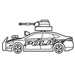 Dessin à colorier: Voiture de police (Transport) #198517 - Coloriages à Imprimer Gratuits