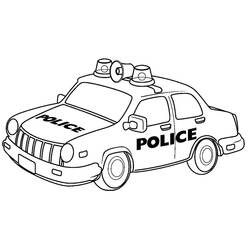 Dessin à colorier: Voiture de police (Transport) #198523 - Coloriages à Imprimer Gratuits