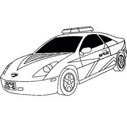 Dessin à colorier: Voiture de police (Transport) #198524 - Coloriages à Imprimer Gratuits