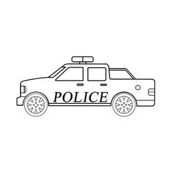 Dessin à colorier: Voiture de police (Transport) #198526 - Coloriages à Imprimer Gratuits