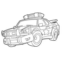 Dessin à colorier: Voiture de police (Transport) #198527 - Coloriages à Imprimer Gratuits