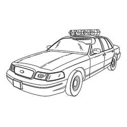 Dessin à colorier: Voiture de police (Transport) #198530 - Coloriages à Imprimer Gratuits