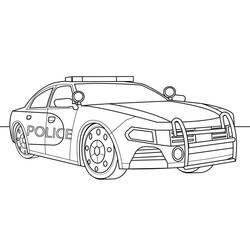 Dessin à colorier: Voiture de police (Transport) #198531 - Coloriages à Imprimer Gratuits