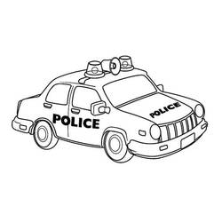 Dessin à colorier: Voiture de police (Transport) #198533 - Coloriages à Imprimer Gratuits
