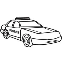 Dessin à colorier: Voiture de police (Transport) #198535 - Coloriages à Imprimer Gratuits