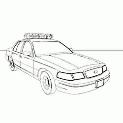 Dessin à colorier: Voiture de police (Transport) #198536 - Coloriages à Imprimer Gratuits