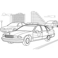 Dessin à colorier: Voiture de police (Transport) #198540 - Coloriages à Imprimer Gratuits