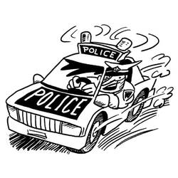 Dessin à colorier: Voiture de police (Transport) #198542 - Coloriages à Imprimer Gratuits