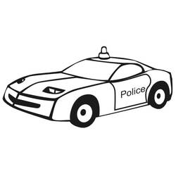 Dessin à colorier: Voiture de police (Transport) #198547 - Coloriages à Imprimer Gratuits