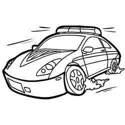 Dessin à colorier: Voiture de police (Transport) #198555 - Coloriages à Imprimer Gratuits
