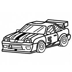 Dessin à colorier: Voiture de Rallye (Transport) #217351 - Coloriages à Imprimer Gratuits