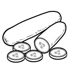 Concombre - Coloriages gratuits à imprimer
