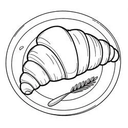 Croissant - Coloriages gratuits à imprimer