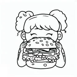 Hamburger - Coloriages gratuits à imprimer