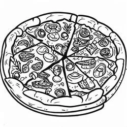 Pizza - Coloriages gratuits à imprimer